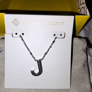 Kendra Scott J initial necklace, Silver